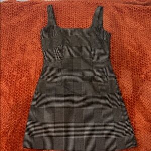 Banana Republic Black and White Checkered Mini Dress